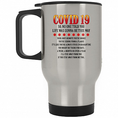 14 oz. Silver Travel Mug