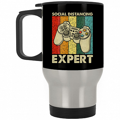 14 oz. Silver Travel Mug