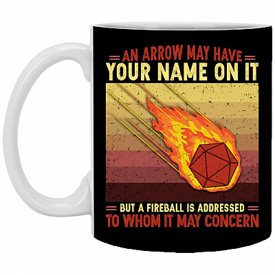 An Arrow May Have Your NameCoffee Mug, Black, 11 oz. White Mug