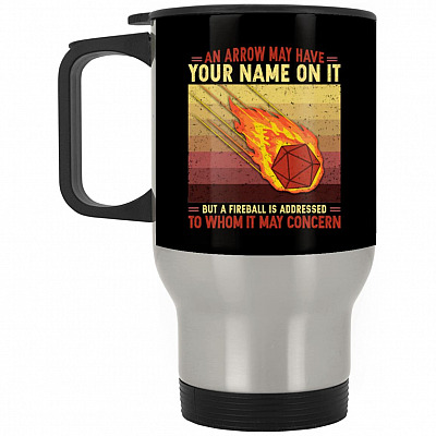 14 oz. Silver Travel Mug