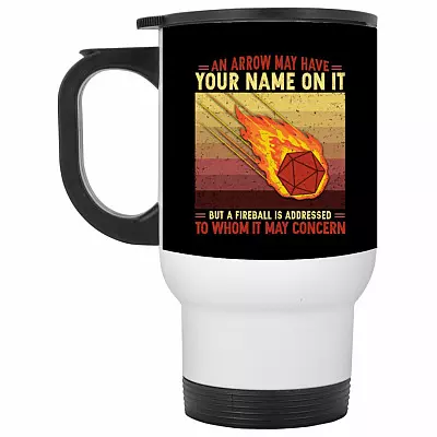 14 oz. White Travel Mug