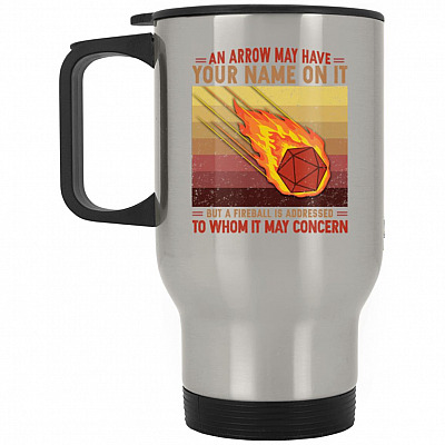 14 oz. Silver Travel Mug