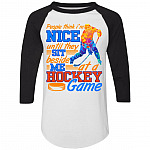 People Think I'm Nice Until They Sit Beside, White/Black, Raglan Jersey