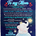 To My Mom For All The Times, White, Cozy Plush Fleece Blanket - 50x60 To My Mom For All The Times, White, Cozy Plush Fleece Blanket - 50x60