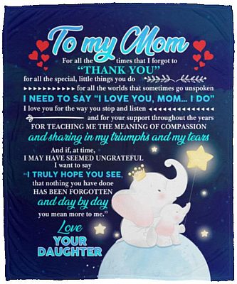 To My Mom For All The Times, White, Cozy Plush Fleece Blanket - 50x60