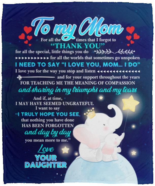 To My Mom For All The Times, White, Cozy Plush Fleece Blanket - 50x60 To My Mom For All The Times, White, Cozy Plush Fleece Blanket - 50x60