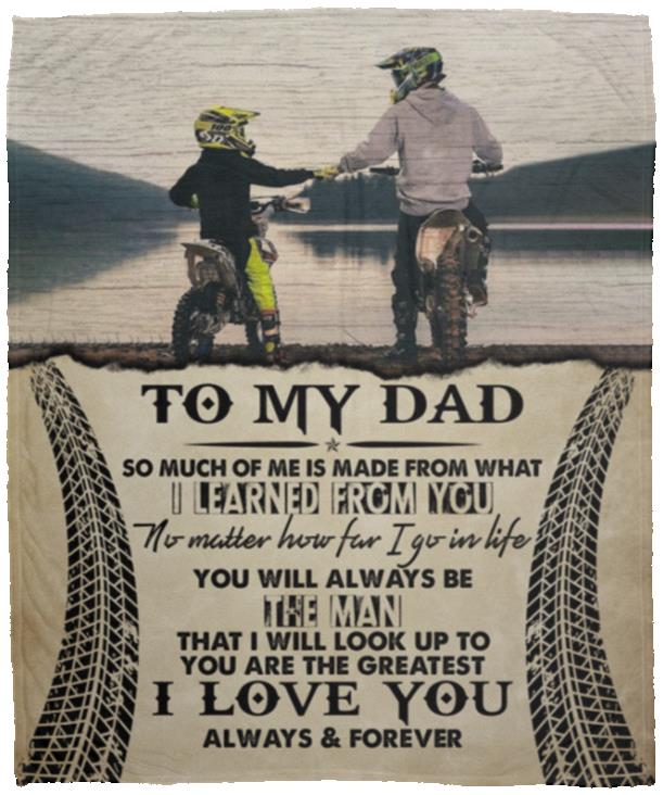 To My Dad I Learned From You, White, Cozy Plush Fleece Blanket - 50x60 To My Dad I Learned From You, White, Cozy Plush Fleece Blanket - 50x60