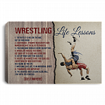 Personalized Wrestling Life Lessons The Battle Is Not On The Mat Framed Canvas Prints - Unframed Poster, White, 0.75'' Framed Canvas