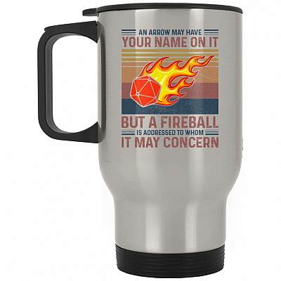 14 oz. Silver Travel Mug