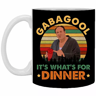 Gabagool Mug, Black, 11 oz. White Mug