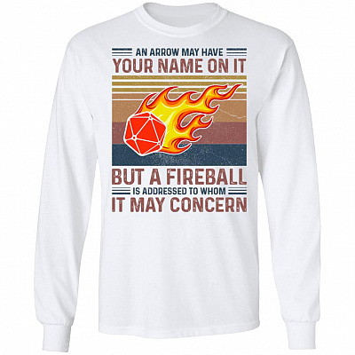 Boardgame an Arrow May Have, White, Long Sleeve