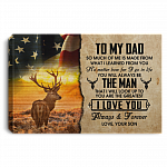 To My Dad So Much of Me Is Made from What I Learned from You Framed Canvas - Unframed Poster, White, 0.75'' Framed Canvas