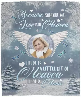 Personalized Photo Blanket, White, Cozy Plush Fleece Blanket - 50x60