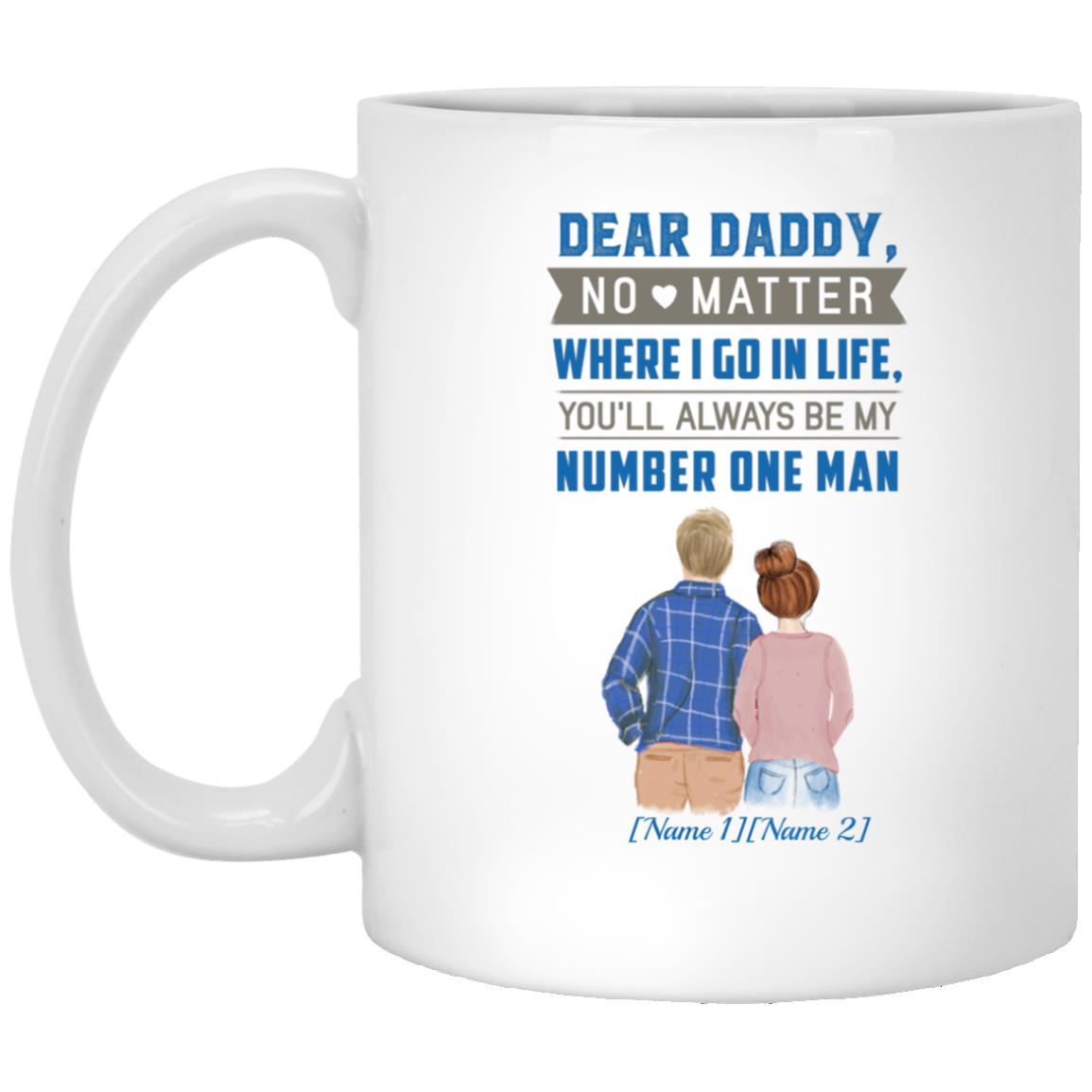 Personalized Daddy Mug, White, 11 oz. White Mug