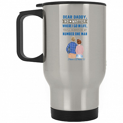 14 oz. Silver Travel Mug