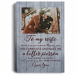 Custom Photo You Are My Missing Piece Framed Canvas Prints - Unframed Poster - Home Decor Wall Art, White, 0.75'' Framed Canvas