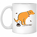 Dog Mug, White, 11 oz. White Mug