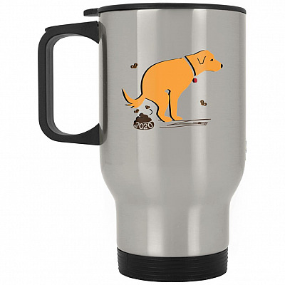 14 oz. Silver Travel Mug