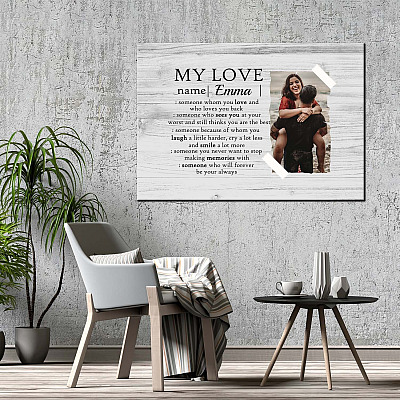 Alternative view of Custom Photo My Love Wrapped Framed Canvas Prints - Unframed Poster - Home Decor Wall Art