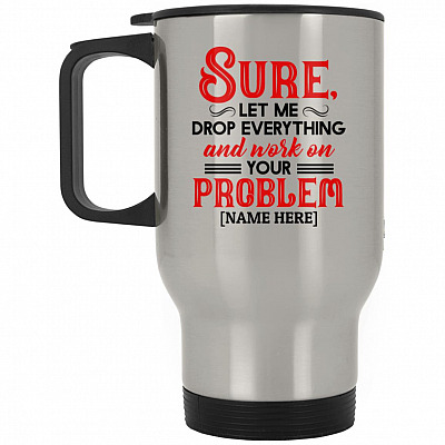 14 oz. Silver Travel Mug