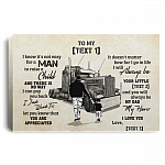 Personalized From Son To My Dad It's Not Easy To Raise A Child Father Son Trucker Driver Life Canvas Poster, White, 0.75'' Framed Canvas Personalized From Son To My Dad It's Not Easy To Raise A Child Father Son Trucker Driver Life Canvas Poster, White, 0.75'' Framed Canvas