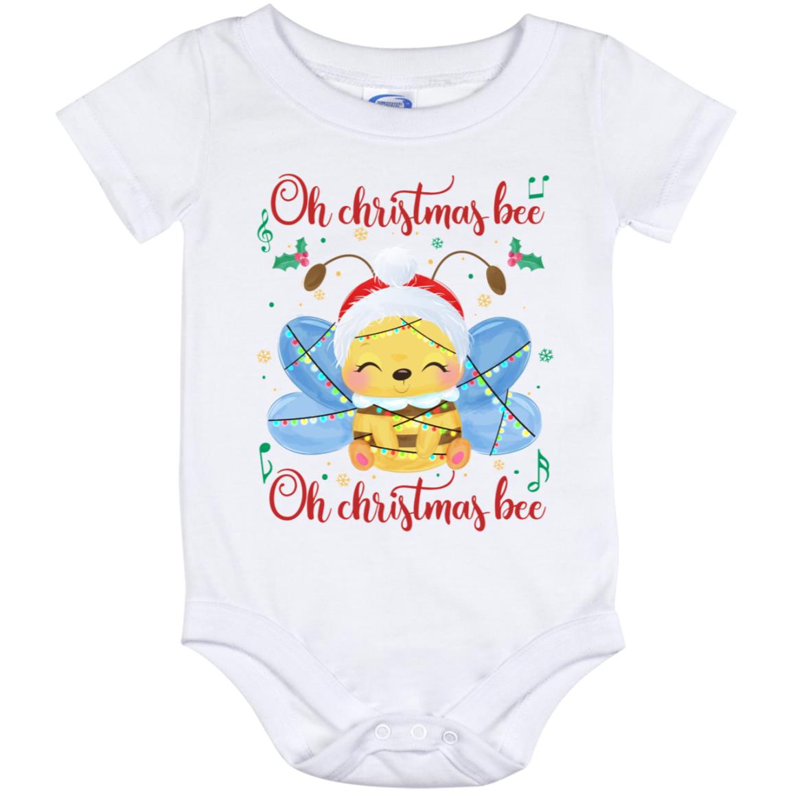 Oh Christmas Bee Cute Baby Onesie, White, Baby Onesie - 12 Month Oh Christmas Bee Cute Baby Onesie, White, Baby Onesie - 12 Month