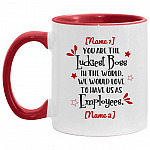 Personalized You Are The Luckiest Accent Mug, White/Red, 11 oz. Accent Mug