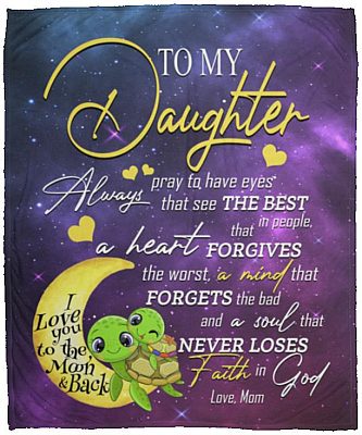 To My Daughter Mink Blanket, White, Cozy Plush Fleece Blanket - 50x60