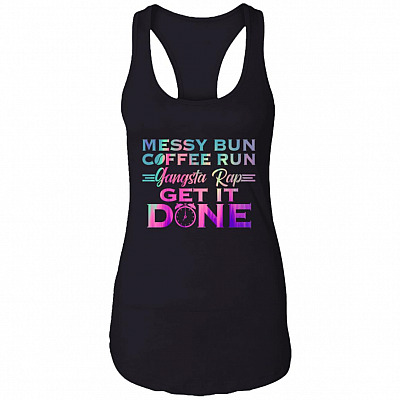Bun Tank Top, Black, Ladies Racerback Tank