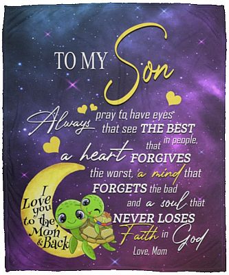 To My Son Mink Blaket, White, Cozy Plush Fleece Blanket - 50x60