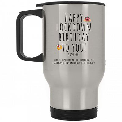 14 oz. Silver Travel Mug