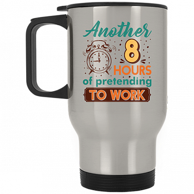 14 oz. Silver Travel Mug