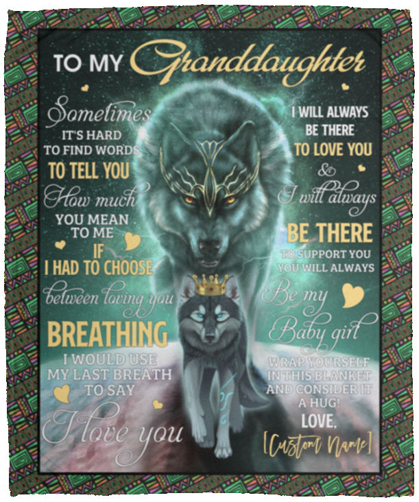 Personalized to My Granddaughter You Mean So Much to Me Fleece Blanket - Sherpa Blanket - Woven Blanket, White, Cozy Plush Fleece Blanket - 50x60 Personalized to My Granddaughter You Mean So Much to Me Fleece Blanket - Sherpa Blanket - Woven Blanket, White, Cozy Plush Fleece Blanket - 50x60