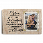Custom Photo You Left Me Beautiful Memories Framed Canvas Prints - Unframed Poster - Home Wall Art, White, 0.75'' Framed Canvas
