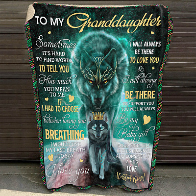 Alternative view of Personalized to My Granddaughter You Mean So Much to Me Fleece Blanket - Sherpa Blanket - Woven Blanket