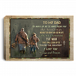 Hunting from Son to My Dad So Much of Me Is Made from You Framed Canvas Print - Unframed Poster, White, 0.75'' Framed Canvas