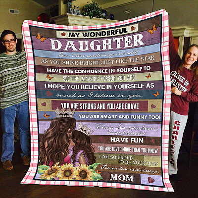 Alternative view of My Wonderful Daughter Mink Blanket - Don't Question Your Beauty You Shine Like A Star Woven Blanket