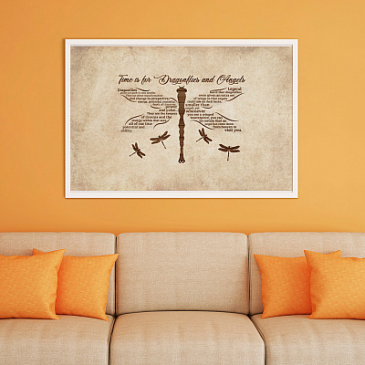 Alternative view of Dragonflies and Angels Gallery Wrapped Framed Canvas Prints - Unframed Poster - Home Decor Wall Art