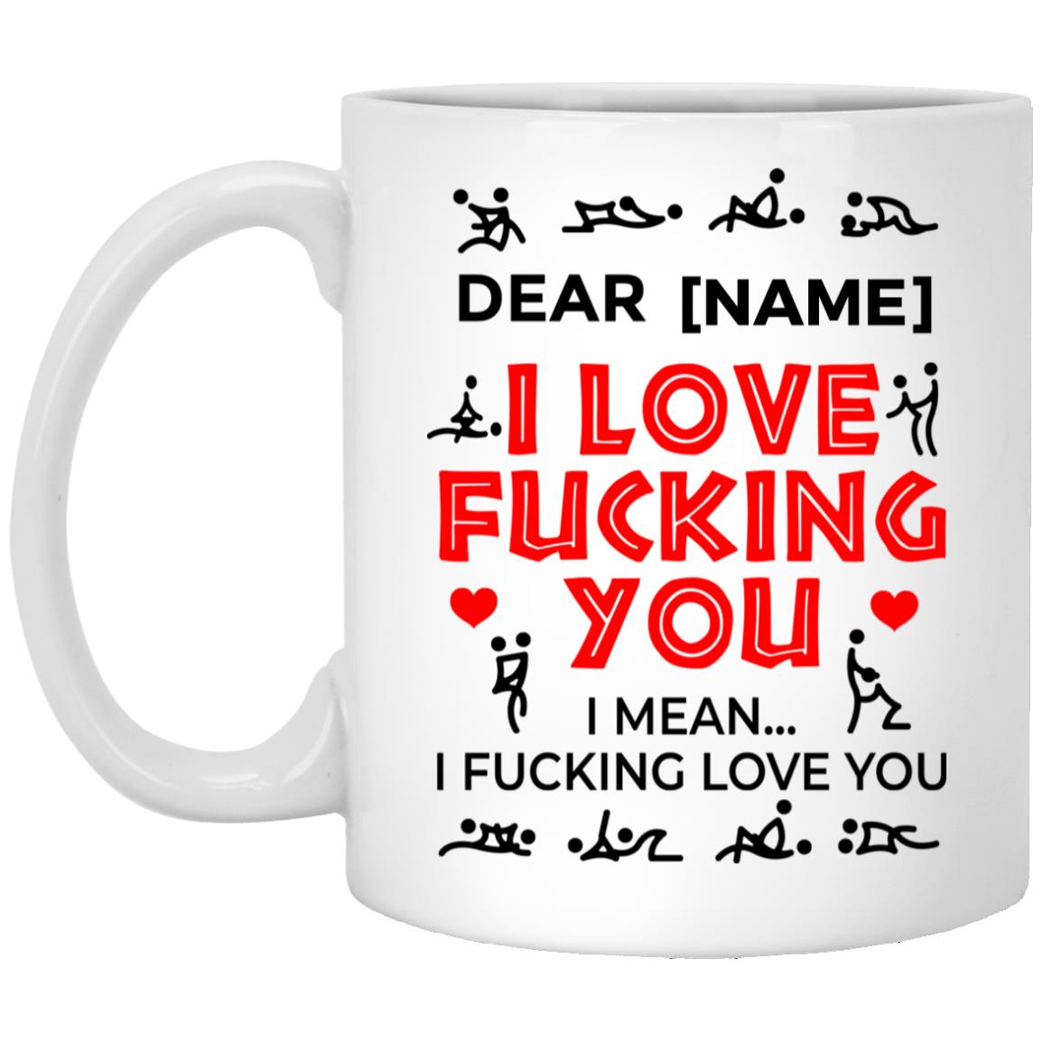Personalized Love Mug, White, 11 oz. White Mug
