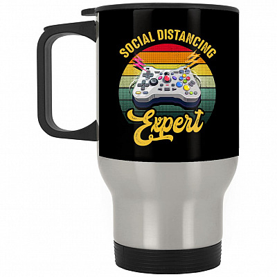 14 oz. Silver Travel Mug