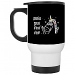 Shut Duh Fuh Cup Mug, Black, 14 oz. White Travel Mug Shut Duh Fuh Cup Mug, Black, 14 oz. White Travel Mug