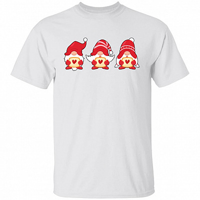 Gnomes Valentines TShirt, White, Unisex T-Shirt