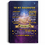 To My Daughter Bethlehem Framed Canvas - Hard To Find Words To Tell How You Mean To Me Unframed Poster, White, 0.75'' Framed Canvas