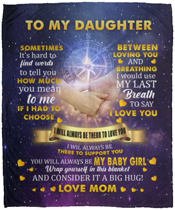 To My Daughter Bethlehem Mink Blanket - Hard To Find Words To Tell How You Mean To Me Woven Blanket, White, Cozy Plush Fleece Blanket - 50x60 To My Daughter Bethlehem Mink Blanket - Hard To Find Words To Tell How You Mean To Me Woven Blanket, White, Cozy Plush Fleece Blanket - 50x60