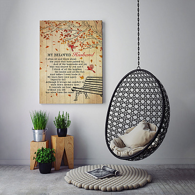 Alternative view of My Beloved Husband Framed Canvas - I Often Sit And Think About The Years Passed By Unframed Poster