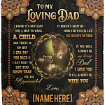 Personalized Dad Blanket, White, Cozy Plush Fleece Blanket - 50x60