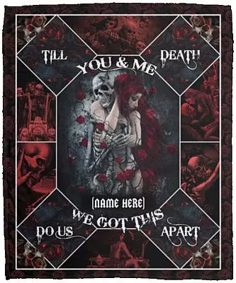 Personalized Skull Blanket, White, Cozy Plush Fleece Blanket - 50x60