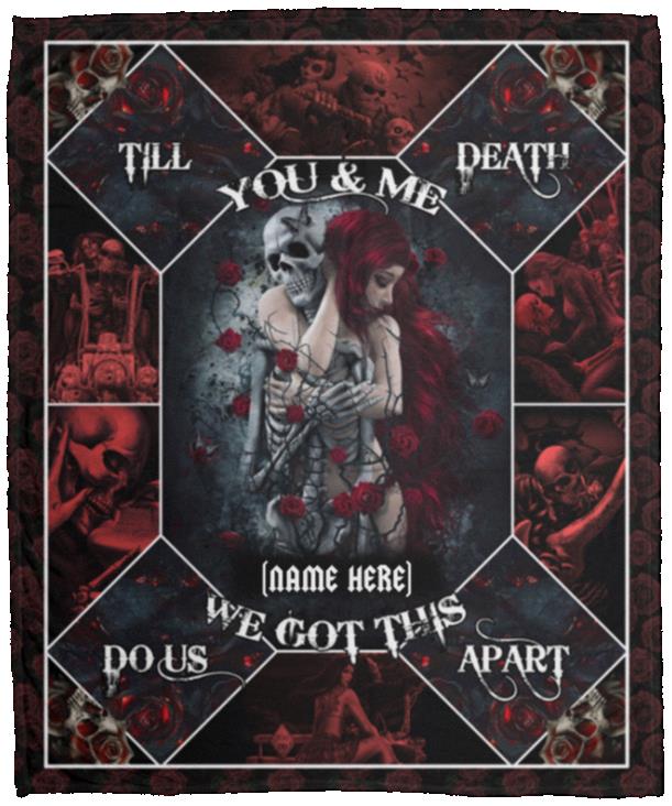 Personalized Skull Blanket, White, Cozy Plush Fleece Blanket - 50x60