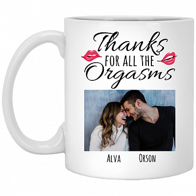 Personalized Custom Photo Thanks For Mug, White, 11 oz. White Mug