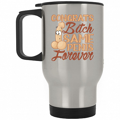 14 oz. Silver Travel Mug